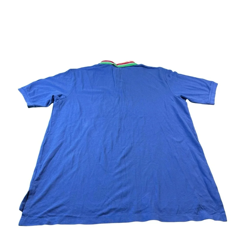 Polo Ralph Lauren Blue Multicolor VTG Y2K Cotton Polo‎ Shirt Size 2XLT NWT